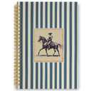 XPH Western Cowboy Spiral Notebook, Retro Wild West Journaling Notebooks for Note Taking, Rodeo Cowboy Blue Striped Hardcover Journal for Writing 160 Pages 5.5 x 8.3 Inch, Western Gifts for Men