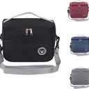 Insulated Lunch Bag with Adjustable Strap Reusable Leakproof Lunch Box for Women Men Portable Thermal Cooler Bag for Work School Picnic Outdoor (Black, M)