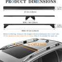 47.2” All-Metal 330 lbs Roof Rack Cross Bars with T-Slot, Universal Fit for Raised Side Rails, Heavy Duty Aluminum Crossbars for Cargo Carrier, Kayak and Luggage, Lock-Free Design