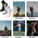 Wildarms Men's 6-Pack Running Socks - Cotton Ankle Socks with Arch Support, Cushioned & Breathable for Sports & Hiking (US, Numeric, 10, 13, Regular, Regular, 6, Black6)