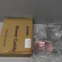 YASONIC Shower Caddy Corner, 3-Pack Adhesive Rustproof Stainless Steel Shower Shelves with Soap Holder, No Drilling Shower Organizer Corner for Dorm, Renters Bathroom, Black