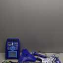 deAO Musical Guitar Play Set,Adjustable Height Microphone,Amplifier Set with Stand,Music Light Karaoke Music Toys Birthday for Kids Boys Girls (Blue)