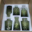 11pcs Glass Bud Vase Set, Small Green Flower Vases for Centerpieces in Bulk, Mini Vintage Vase for Wedding, Home,Table Decoration