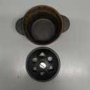 BOLVOUD Cast Iron Smoker Roaster & Garlic Roaster Baker, Pre-Seasoned Dutch Oven, Gourmet Herb Garlic Roaster for Grill Oven, Triple Moon Cast Iron Cauldron with Lid, Wood Chip Smoker Box BBQ Grill