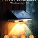 Solar Fence Lights Outdoor, 12 Pack IP65 Waterproof Fence Lights Solar Powered with Ultra-Bright LED Lens, 9 Color Modes, 12+ Hours Steady Glow for Deck/Backyard/Patio/Pool/Wall - Black