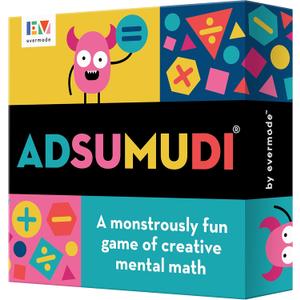 Adsumudi Math Game - The Monstrously Fun, Smart Game for Kids to Practice Multiplication, Division, Addition and Subtraction - Great for Kids Ages 8-12