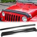Hood Deflector Hood Protector with Tailgate Protector Compatible with 2007-2018 Jeep Wrangler JK Hood Protector Bug Deflector Stone Guard