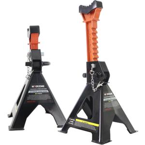 3 Ton Jack Stands, 1 Pair Heavy Duty Steel Car Jack Stands with Double Locking Pins, Adjustable Height for Cars, SUVs, Sedans and Vehicle Repair MaintenanceBlack