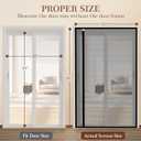 Yotache Reversible Left Right Side Opening Magnetic Screen Door Fits Door Size 48 x 80, Reinforced Sewing Mesh for Balcony, French, Sliding Glass Door, Actual Screen Size 50" x 81"