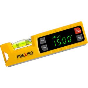 PREXISO Digital Level & Digital Protractor, 7 inch Angle Finder 0-90 & 0-180 Range, Electronic Bubble Inclinometer with Magnetic V-Groove & Audio Indicator for Woodwork, Saw & Home Drainage Leveling