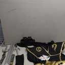 Morph Deluxe Boys Ninja Costume With Ninjas Toy Swords Accessory, Kids Ninja Costumes, Boy Halloween Costume (7-9 Years, Gold)