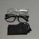 Gaoye Eyewear Frames for Men - Blue Light Blocking Square Glasses, Anti UV Ray Computer Gaming, Blue Blockers for Women (Black & Transparent)