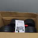 Wagon Carts Foldable 420LBS Weight Capacity Collapsible Wagon with Big All-Terrain Wheels, Heavy Duty Beach Wagons Cart with Cup Holders for Camping, Garden, Sports, Grocery pcs (Carbon Black)