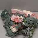 Ling's moment 9FT Spring Flower Garland for Backdrop Decorations - Wedding Arch Flowers, Eucalyptus & Rose, Artificial Floral Garland for Mantle - Sweetheart Table Decor for Reception, Dusty Rose