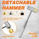 BESTNULE Punch Set, Pin Punches, Punch Tool, Roll Pin Punch Set, Made of High Quality Metal Material Including Punches and Hammer, Mechanical Repair Tool, with Organizer Storage Box (with Bench Block)