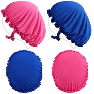 Vinsatin 3 Pcs UV Protection Tanning Face Cover Bonnet Cap Set Tanning Mask and Hair Cap Protective Bonnet for Women(Nonwoven Fabric,Pink, Blue)