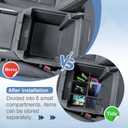 EDBETOS Center Console Organizer for 2021-2026 Chevy Tahoe/Suburban and 2021-2024 GMC Yukon, Fit Standard Console with Charging Socket Only, NOT for Power Sliding Console. Won't Block Original Tray