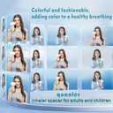 Soft Silicone Inhaler Spacers for Adults and Kids - Fun and Colorful Nessi OTC Spacer (Adult-Purple)