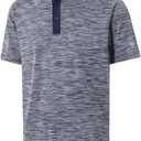 M MAELREG Golf Shirts for Men Dry Fit Short Sleeve Casual Performance Moisture Wicking Heather Pique Collared Polo Shirts (XL)