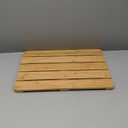 Atsuwell Bamboo Bath Mat for Bathroom Floor, Non-Slip Bamboo Shower Mat with Wave Texture and Wide Base Pads, Natural Bathroom Floor Mat for Indoor & Outdoor Use, Fits Standard Showers, 19.7" x 14.2"