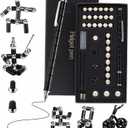 Magnetic Fidget Pen Mens Gifts - Novelty Christmas Stocking Stuffers for Adults, White Elephant Gifts, Cool Gadgets Stuff Fidget Toys Adults, Anxiety Relief Items Gift for Tech Lovers Office Worker (Standard-black)