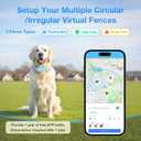 AOZOOM Electric Dog Fence, Wireless Virtual Fence Dog Collar, Smart GPS Dog Collar, GPS Pet Tracker with App-Supported, Custom Irregular Geo-Fences, Pet Locator-Blue