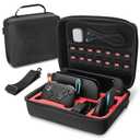 PPKKAI Switch 2 Case for Nintendo Switch 2(2025), Portable Hard Shell All Protective Travel Bag with 14 Game Cards Slots, All in One Carrying Case for Switch 2 Accessories Console Dock Pro Controller (Black)