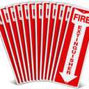 GicnKeuz Fire Extinguisher Sign, 12"x4" .040 Rust Free Heavy Aluminum, Reflective, Weatherproof and Fade Resistant, 2 pre-drilled holes, Easy to Install, Indoors and Outdoors Use (12-Pack)