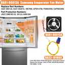 Upgraded DA81-06013A Refrigerator Evaporator Fan Motor Compatible with Samsung Fridge Evaporator Fan Motor No Noise with DA32-10105X Refrigerator Temperature Sensor RF263BEAESR RF260BEAESR Fan Motor