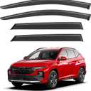 Window Visors Rain Guards for 2022 2023 2024 2025 2026 Hyundai Tucson | Out-Channel Window Vent Wind Deflectors Visors Shades Protectors for 22 23 24 25 26 Hyundai Tucson SE SEL N-Line Limited