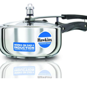 Hawkins 3 Litre Inner Lid Pressure Cooker, Stainless Steel Cooker, Wide Design Pan Cooker, Induction Cooker, Silver (HSS3W)