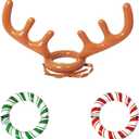 Party Decorations- Reindeer Antler Ornaments for Birthday Party Christmas 4pcs-Brown