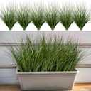 Uqueeten 48PCS 17.3" Fake Plants Artificial Wheat Grass Greenery Plastic Plants Fake Grass Artificial Plants for Outdoor Decor Artificial Grass Plant with Greenery Stems for Indoor Home Decoration