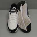 Skechers Women's Contour Foam Cozy Fit Hands Free Slip-ins Sneaker (7, White/Black)