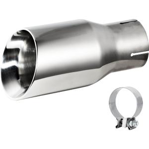 MXA 2.5 to 3.5 inch Exhaust Tip,Tail Pipe 2.5 inch Exhaust Tip for Car, Dual Wall Angle Cut 2 1/2Exhaust Tips Universal Stainless Steel Exhaust Tips (2.5"x3.5"x7.5")