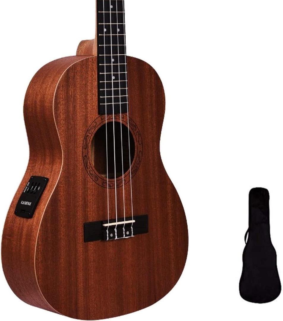 Kadence Mahogany Wood Professional Baritone Ukulele With Acoustic/Electric option with Bag. (KUKBE03)