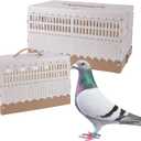 Plastic Foldable Pigeon Cage with Handle, M, Three Doors