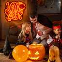 NEONLOVE Halloween Neon Sign Halloween Gifts Pumpkin Neon Signs for Wall Decor Orange LED Lights for Party Bar Shop Man Cave Club Teen Boy Girls Bedroom Room Decoration Gifts