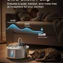 CEESC Cordless Cat Water Fountain Stainless Steel, 4L/135oz Automatic Pet Water Dispenser with Motion Sensor, Multi-Filtration, Ultra Quiet Pump, Long-Lasting 4000mAh Battery for Indoor Cats & Dogs