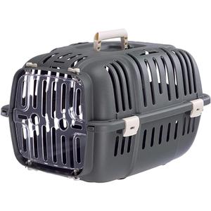 Ferplast Jet 10 Small Dog Transport Box, Transparent Door Shockproof, Ventilation Slots (Large)