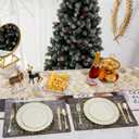 Lullaby 60PCS Ivory Scalloped Plastic Plates with Gold Rim, Disposable Elegant Plates Include 30pcs Dinner Plate 10.25", 30pcs Plastic Dessert Plate 7.5", Perfect for Wedding and Party