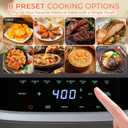 NEWBULIG Air Fryer4QT Small AirFryer with Easy View Window and Interior Light, Digital Touchscreen with 8 Presets for Custom Cooking, Nonstick and Dishwasher Safe Basket, Grey