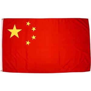 China Flag with Polyester Fabric Two Brass Grommets and Double Stitched Edges 3x5 Chinese Flag 