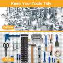 Thread Checker Standard and Metric, 28 Thread and Bolt Size Gauge, Nut and Bolt Thread Checker 14 Standard & 14 Metric, Wall-Mountable Nut Checker Featuring Drill Bit Gauge with Inch & Cm Ruler