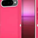 I-HONVA for Google Pixel 10 Case/Pixel 10 Pro Case Shockproof Dust/Drop Proof 3-Layer Full Body Protection [Without Screen Protector] Rugged Heavy Duty Cover for Pixel 10/10 Pro,Pink/White