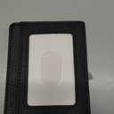 Travelambo Slim Wallet Front Pocket Minimalist Leather RFID Blocking Medium Size (Cross Grain Black)