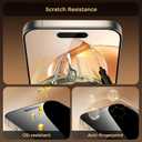 UNBREAKcable Privacy Screen Protector for iPhone 15 Pro, Full Coverage Shatterproof Tempered Glass [True 28Anti Spy] [9H Hardness] [Easy Installation Frame] 2-Pack Private Screen for iPhone 15 Pro