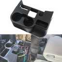 Cup Holder Attachment for Center Console | Compatible with 2003-2012 Dodge Ram 1500 2500 3500 Truck | Replaces SS281AZAA Front Seat Add-On Cupholder Tray Insert (Smooth Black)