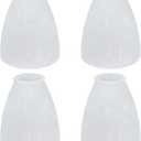 Aspen Creative 23062-4 Alabaster Transitional Style Replacement Glass Shade, 2-1/8" Fitter Size, 4-5/8" High x 4-1/8" Diameter, 4 Pack