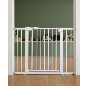 Babelio Baby Gate for Doorways and Stairs, 26-40" Auto Close Dog Gate, PressGuard C5, Easy-Install Pressure Mounted Satey Door, No Drilling Safety Gate for Child and Pets, Black NAME SOURCE